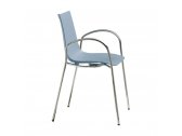 Кресло пластиковое Scab Design Zebra Technopolymer сталь, технополимер хром, голубой Фото 3