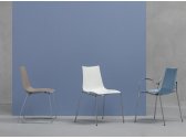Кресло пластиковое Scab Design Zebra Technopolymer сталь, технополимер хром, голубой Фото 4