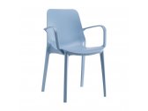 Кресло пластиковое Scab Design Ginevra стеклопластик голубой Фото 3