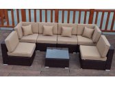 Комплект плетеной мебели Afina YR822-W53 Old Brown искусственный ротанг, сталь коричневый, бежевый Фото 8