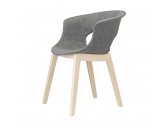 Кресло с обивкой Scab Design Natural Miss B Pop бук, поликарбонат, ткань натуральный бук, серый Фото 4