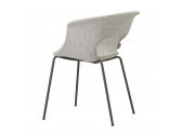 Кресло пластиковое с обивкой Scab Design Miss B Pop coated steel frame сталь, поликарбонат, ткань антрацит, светло-серый Фото 4