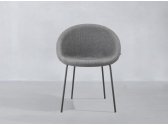 Кресло пластиковое мягкое Scab Design Giulia Pop сталь, технополимер, ткань антрацит, серый Фото 3