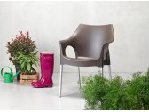 Кресло пластиковое Scab Design Ola анодированный алюминий, полипропилен коричневый Фото 3