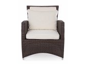 Кресло плетеное с подушками Garden Relax Clipper алюминий, искусственный ротанг коричневый Фото 3