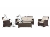 Кресло плетеное с подушками Garden Relax Clipper алюминий, искусственный ротанг коричневый Фото 9