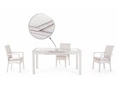 Стол плетеный со стеклом складной Garden Relax Athena алюминий, искусственный ротанг, закаленное стекло белый Фото 9
