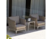 Кресло плетеное с подушками Skyline Design Brafta алюминий, искусственный ротанг, sunbrella белый, бежевый Фото 9