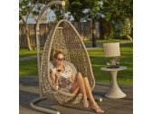 Кресло подвесное плетеное с подушками Skyline Design Journey алюминий, искусственный ротанг, sunbrella бежевый Фото 14