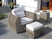 Кресло плетеное с подушками Skyline Design Dynasty алюминий, искусственный ротанг, sunbrella серый, бежевый Фото 9