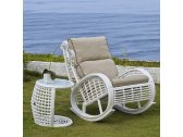 Кресло-качалка плетеное с подушками Skyline Design Taurus алюминий, искусственный ротанг, sunbrella белый, бежевый Фото 9