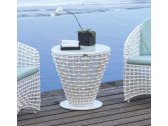 Столик плетеный со стеклом кофейный Skyline Design Dynasty алюминий, искусственный ротанг, закаленное стекло белый Фото 6