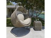 Кресло плетеное подвесное с подушками Skyline Design Mercy алюминий, искусственный ротанг, sunbrella серый, бежевый Фото 8