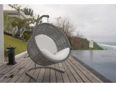 Кресло плетеное подвесное с подушками Skyline Design Mercy алюминий, искусственный ротанг, sunbrella серый, бежевый Фото 10