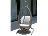 Кресло подвесное плетеное с подушками Skyline Design Heri алюминий, искусственный ротанг, sunbrella серый, бежевый Фото 7