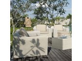 Кресло плетеное с подушками Skyline Design Calderan алюминий, искусственный ротанг, sunbrella белый, бежевый Фото 11