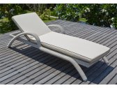 Шезлонг-лежак плетеный с матрасом Skyline Design Imperial алюминий, искусственный ротанг, sunbrella белый, бежевый Фото 11