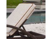 Шезлонг-лежак плетеный с матрасом Skyline Design Imperial алюминий, искусственный ротанг, sunbrella мокка, бежевый Фото 8