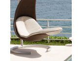Кресло подвесное плетеное с подушкой Skyline Design Christy алюминий, искусственный ротанг, sunbrella мокка, бежевый Фото 8