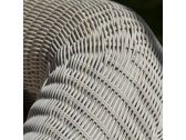 Столик плетеный со стеклом журнальный Skyline Design Calderan алюминий, искусственный ротанг, закаленное стекло белый Фото 5
