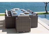 Обеденный комплект плетеной мебели Skyline Design Pacific алюминий, искусственный ротанг, sunbrella мокка, бежевый Фото 1