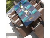 Обеденный комплект плетеной мебели Skyline Design Pacific алюминий, искусственный ротанг, sunbrella мокка, бежевый Фото 4