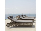 Шезлонг-лежак плетеный с матрасом Skyline Design Castries алюминий, искусственный ротанг, sunbrella серый, бежевый Фото 7