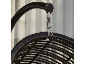 Кресло плетеное подвесное с подушками Skyline Design Mercy алюминий, искусственный ротанг, sunbrella черный, бежевый Фото 12