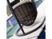 Кресло подвесное плетеное с подушками Skyline Design Heri алюминий, искусственный ротанг, sunbrella черный, бежевый Фото 10