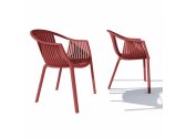 Кресло пластиковое PEDRALI Tatami пластик красный Фото 4