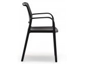 Кресло пластиковое PEDRALI Ara стеклопластик черный Фото 3
