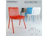 Стул пластиковый PEDRALI Koi-Booki алюминий, стеклопластик синий Фото 15