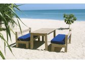 Диван деревянный двухместный с подушкой Giardino Di Legno White Sand тик, акрил Фото 10