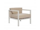 Кресло металлическое с подушками Giardino Di Legno Lui & Lei алюминий, акрил белый Фото 1