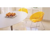 Кресло прозрачное на полозьях PEDRALI Gliss сталь, поликарбонат желтый Фото 11