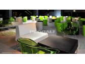 Кресло прозрачное на полозьях PEDRALI Gliss сталь, поликарбонат зеленый Фото 9