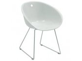 Кресло пластиковое на полозьях PEDRALI Gliss металл, пластик белый Фото 1