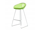 Кресло прозрачное полубарное PEDRALI Gliss пластик, сталь зеленый Фото 1