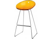 Кресло прозрачное полубарное PEDRALI Gliss пластик, сталь оранжевый Фото 1
