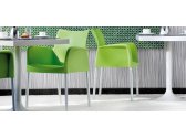 Кресло пластиковое PEDRALI Ice алюминий, стеклопластик зеленый Фото 6