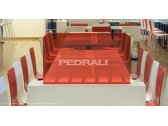 Стул пластиковый PEDRALI Kuadra XL сталь, технополимер красный Фото 8