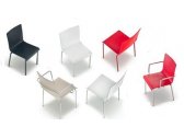 Кресло пластиковое PEDRALI Kuadra XL металл, пластик красный Фото 6