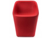 Кресло мягкое PEDRALI Log сталь, ткань красный Фото 1
