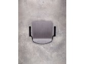 Кресло пластиковое с обивкой PEDRALI Noa металл, ткань черный Фото 3