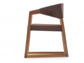 Кресло деревянное мягкое PEDRALI Sign дерево, ткань орех Фото 3