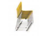 Кресло пластиковое на полозьях PEDRALI Tweet металл, полипропилен желтый, белый Фото 6
