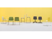 Кресло пластиковое на полозьях PEDRALI Tweet металл, полипропилен желтый, белый Фото 14