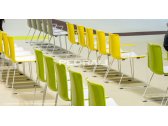 Кресло пластиковое на полозьях PEDRALI Tweet металл, полипропилен желтый, белый Фото 8