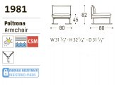 Кресло дизайнерское с подушками Varaschin Colorado сталь, ткань Фото 6