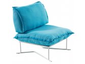 Кресло дизайнерское с подушками Varaschin Colorado сталь, ткань Фото 1